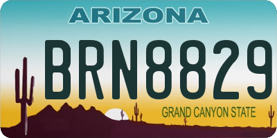 AZ license plate BRN8829