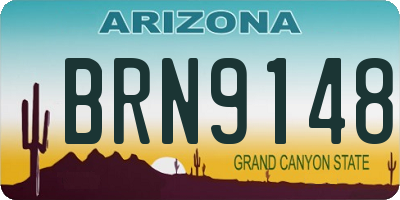 AZ license plate BRN9148