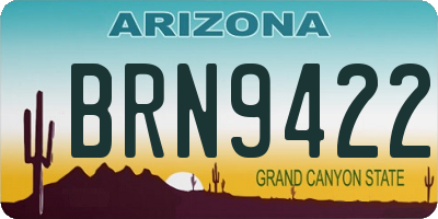 AZ license plate BRN9422