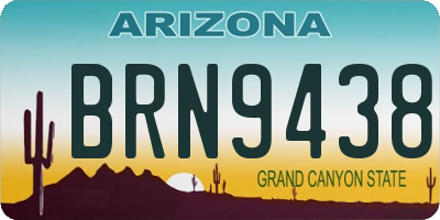 AZ license plate BRN9438