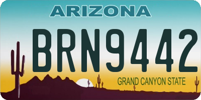 AZ license plate BRN9442