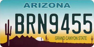 AZ license plate BRN9455