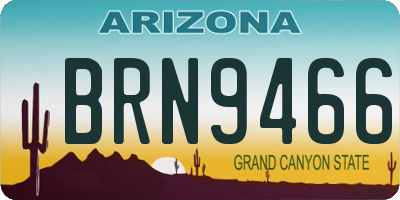 AZ license plate BRN9466