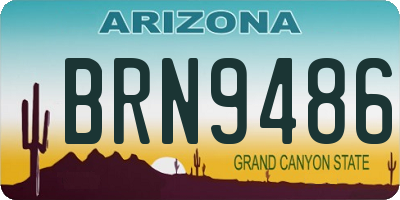 AZ license plate BRN9486