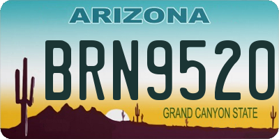 AZ license plate BRN9520