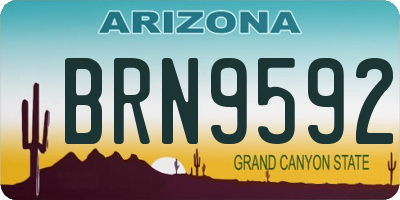 AZ license plate BRN9592