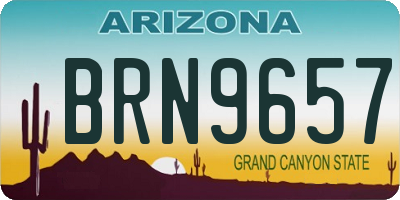 AZ license plate BRN9657