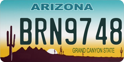 AZ license plate BRN9748