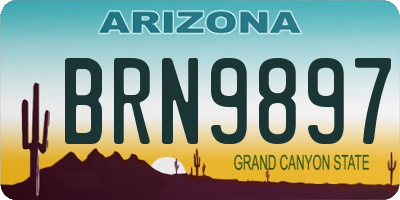 AZ license plate BRN9897