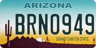 AZ license plate BRNO949