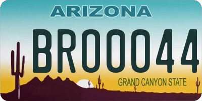 AZ license plate BRO0044