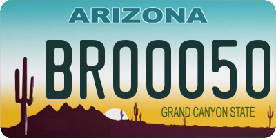 AZ license plate BRO0050