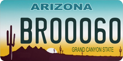 AZ license plate BRO0060