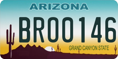AZ license plate BRO0146