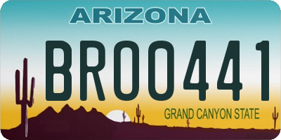 AZ license plate BRO0441