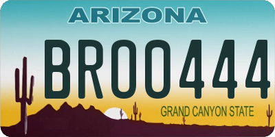AZ license plate BRO0444