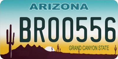 AZ license plate BRO0556