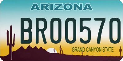 AZ license plate BRO0570