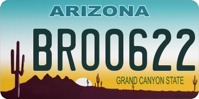 AZ license plate BRO0622
