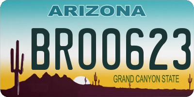 AZ license plate BRO0623