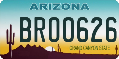 AZ license plate BRO0626