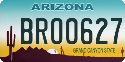 AZ license plate BRO0627