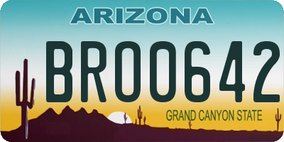 AZ license plate BRO0642