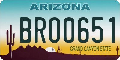 AZ license plate BRO0651