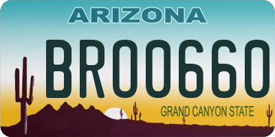 AZ license plate BRO0660