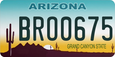AZ license plate BRO0675