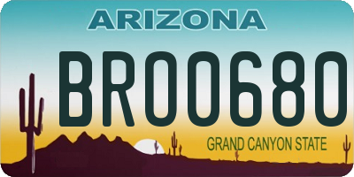 AZ license plate BRO0680