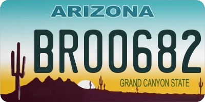 AZ license plate BRO0682