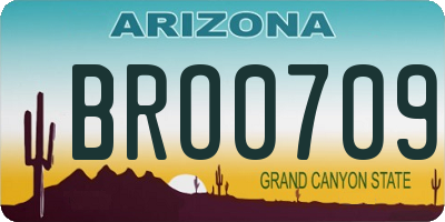 AZ license plate BRO0709