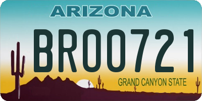 AZ license plate BRO0721
