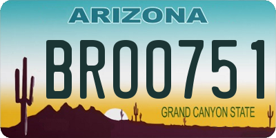 AZ license plate BRO0751