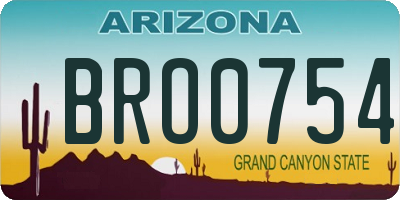 AZ license plate BRO0754