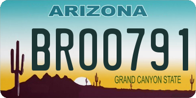 AZ license plate BRO0791