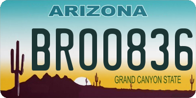 AZ license plate BRO0836