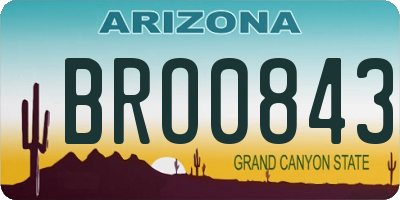 AZ license plate BRO0843