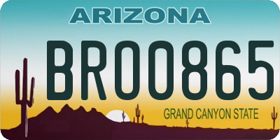 AZ license plate BRO0865