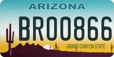AZ license plate BRO0866