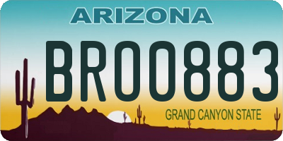 AZ license plate BRO0883