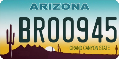AZ license plate BRO0945