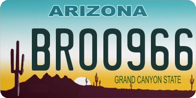 AZ license plate BRO0966