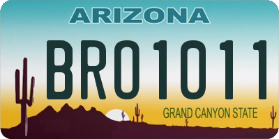 AZ license plate BRO1011