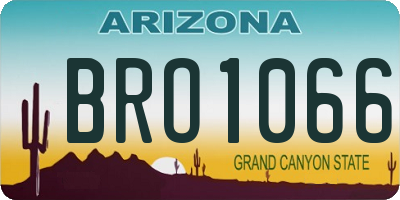 AZ license plate BRO1066
