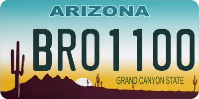 AZ license plate BRO1100