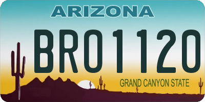 AZ license plate BRO1120