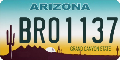 AZ license plate BRO1137