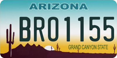 AZ license plate BRO1155
